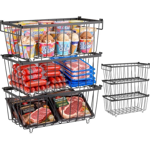 Stackable freezer baskets - freezer,