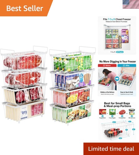 Deep freezer organizer - deep, bins